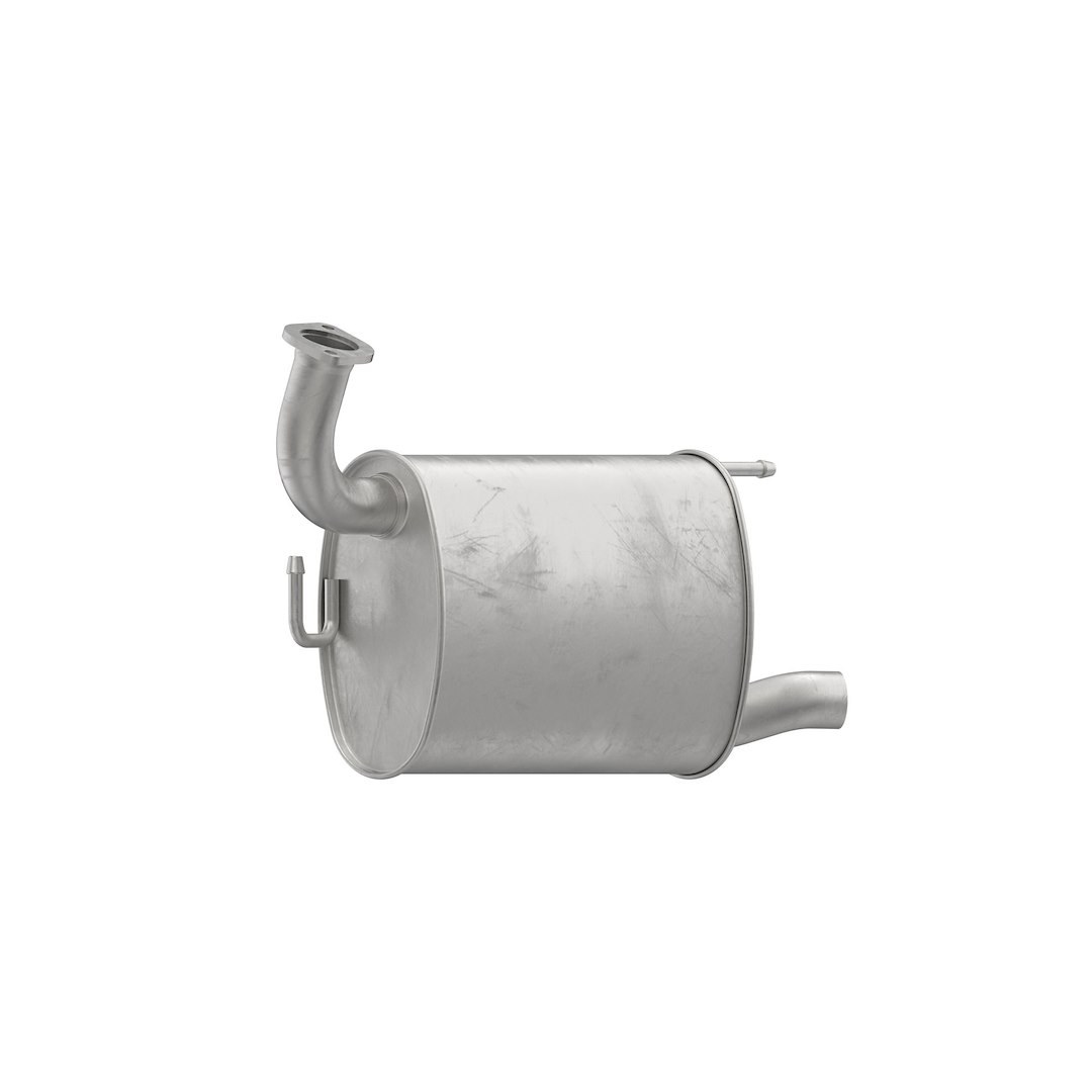 Walker Exhaust Exhaust Muffler, Quiet-Flow SS Muffler Assembly, Oval Stainless Steel Case, Single 2.12 Inch Inlet, Single 2 Inch Outlet – 73053