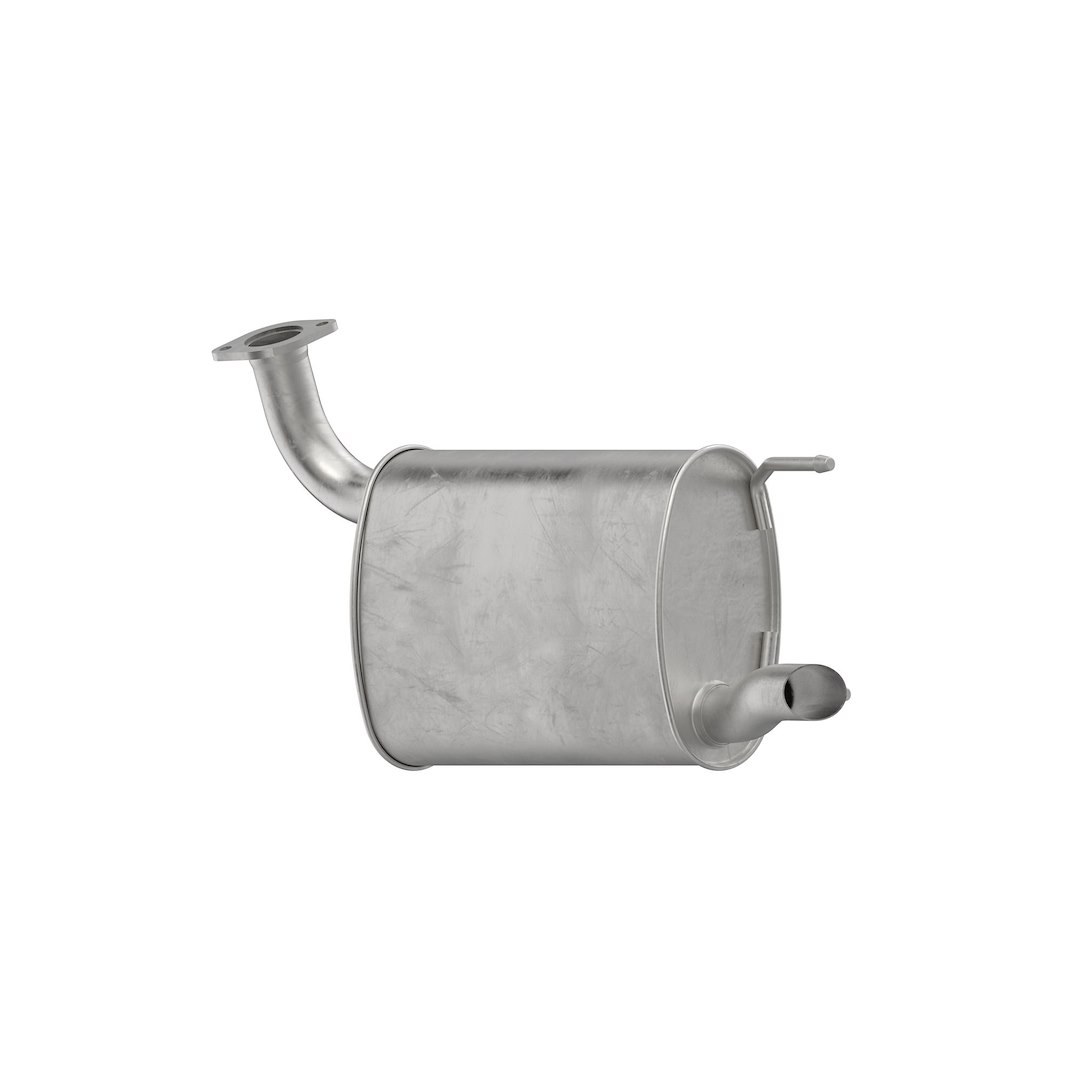 Walker Exhaust Exhaust Muffler, Quiet-Flow SS Muffler Assembly, Oval Stainless Steel Case, Single 2.12 Inch Inlet, Single 2 Inch Outlet – 73053