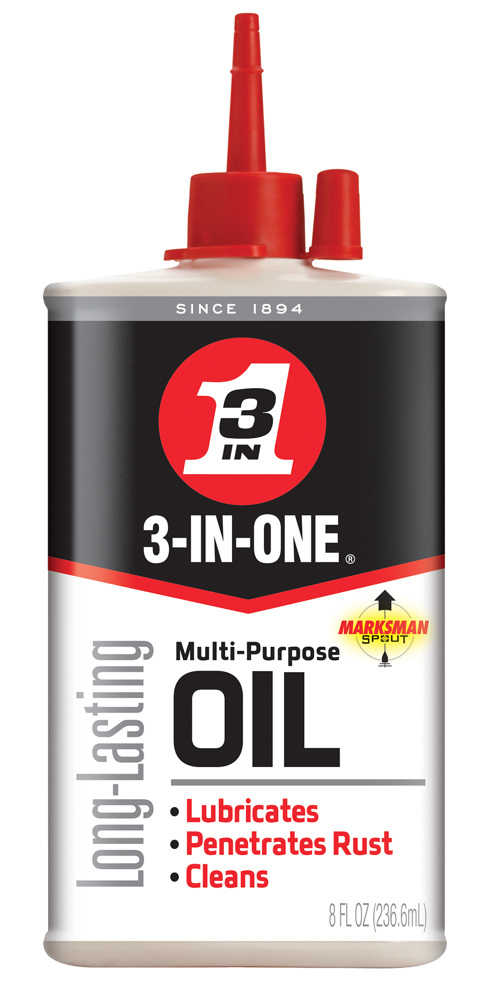 WD40 Multi Purpose Lubricant, 3-IN-ONE ®, Use to Lubricate/ Clean/ Protect and Prevent Rust, 8 Ounce Bottle, Single – 10038