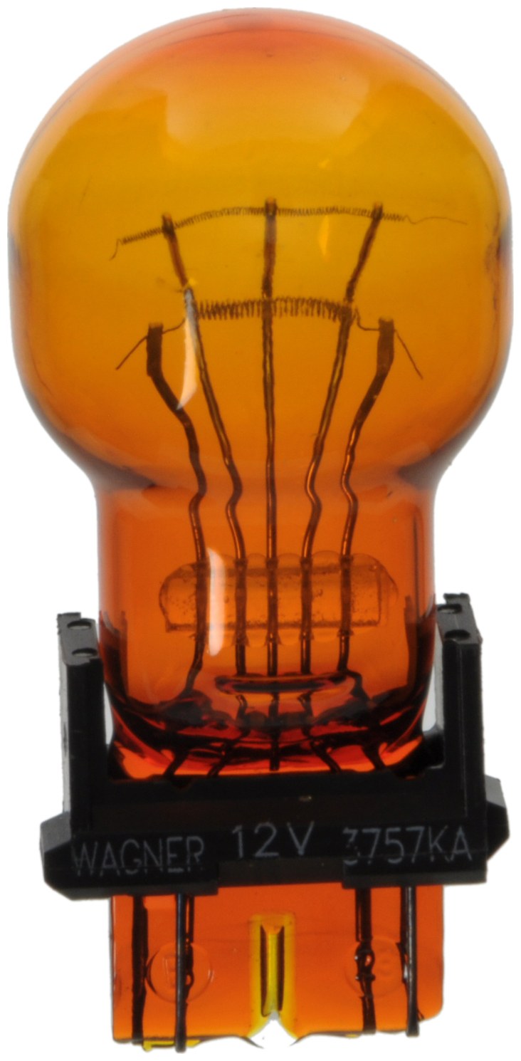 Wagner Turn Signal Light Bulb, Long Life, 3757, Natural Amber, Single – 3757NALL