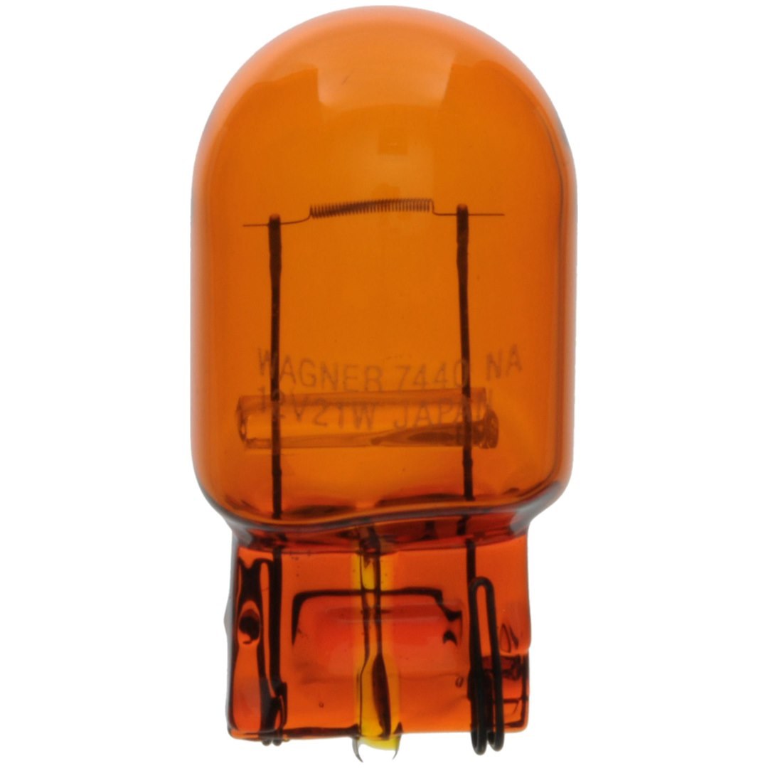Wagner Turn Signal Light Bulb, Standard Series, 7440, Miniature Lamp, Natural Amber, Single, Boxed – 7440NA