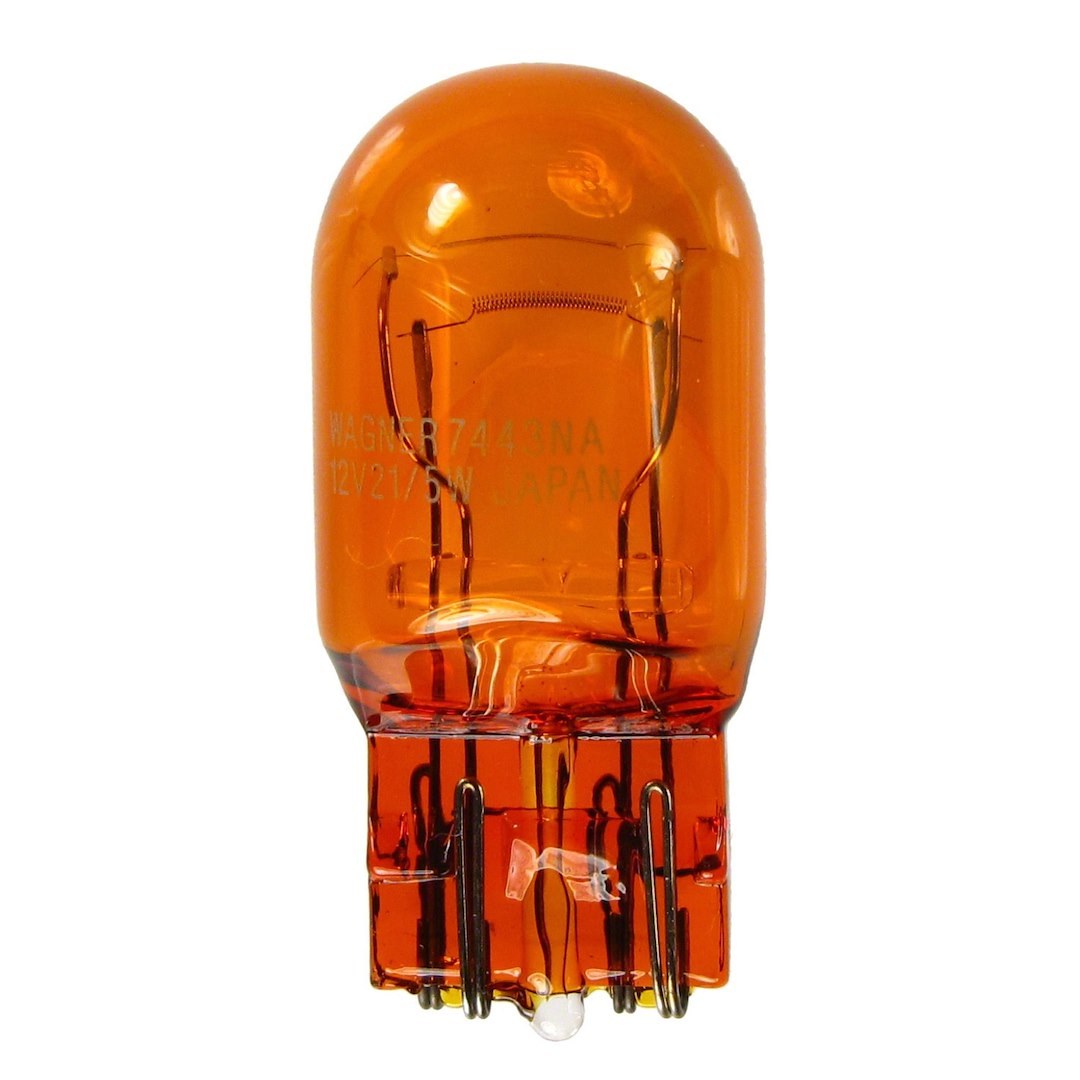 Wagner Turn Signal Light Bulb, Standard Series, 7443, Natural Amber, Single – 7443NA