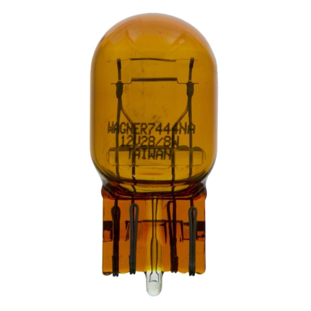 Wagner Turn Signal Light Bulb, Standard Series, 7444, Halogen Bulb, Miniature Lamp, Amber, Single, Boxed – 7444NA
