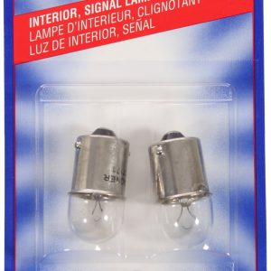 Wagner Tail Light Bulb, Standard Series, B-6, BA15S, Clear, 5 Watt, Set of 2, Blister Pack – BP17171