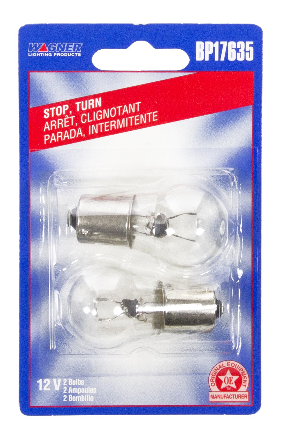 Wagner Turn Signal Light Bulb, Standard Series, S-8, BA15S, Clear, Set of 2, Blister Pack – BP17635
