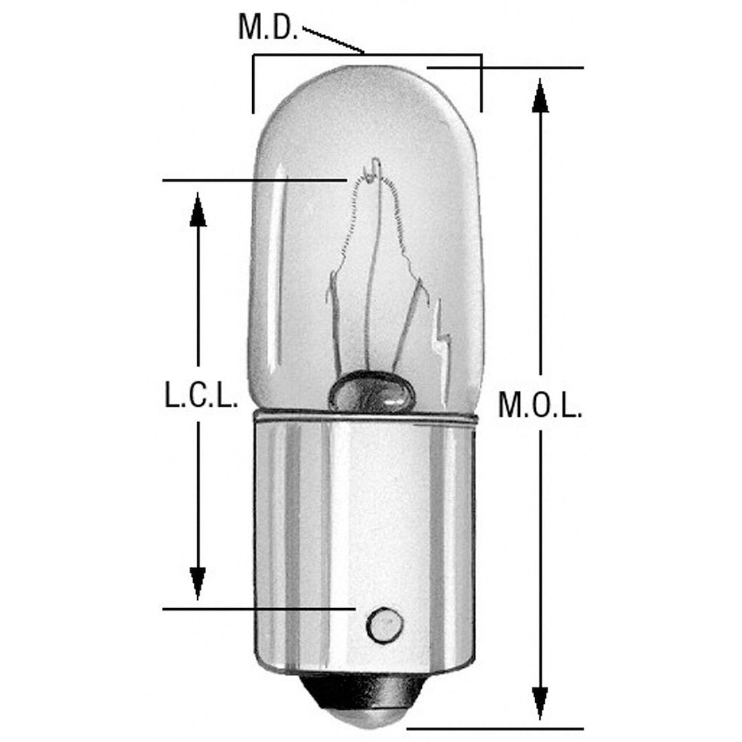 Wagner Glove Box Light Bulb, Long Life, 1891, Miniature Lamp, Clear, Set of 2, Blister Pack – BP1891LL