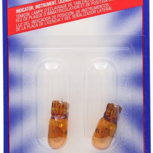 Wagner Side Marker Light Bulb, Standard Series, 194, Wedge, Natural Amber, Set of 2, Blister Pack – BP194NA