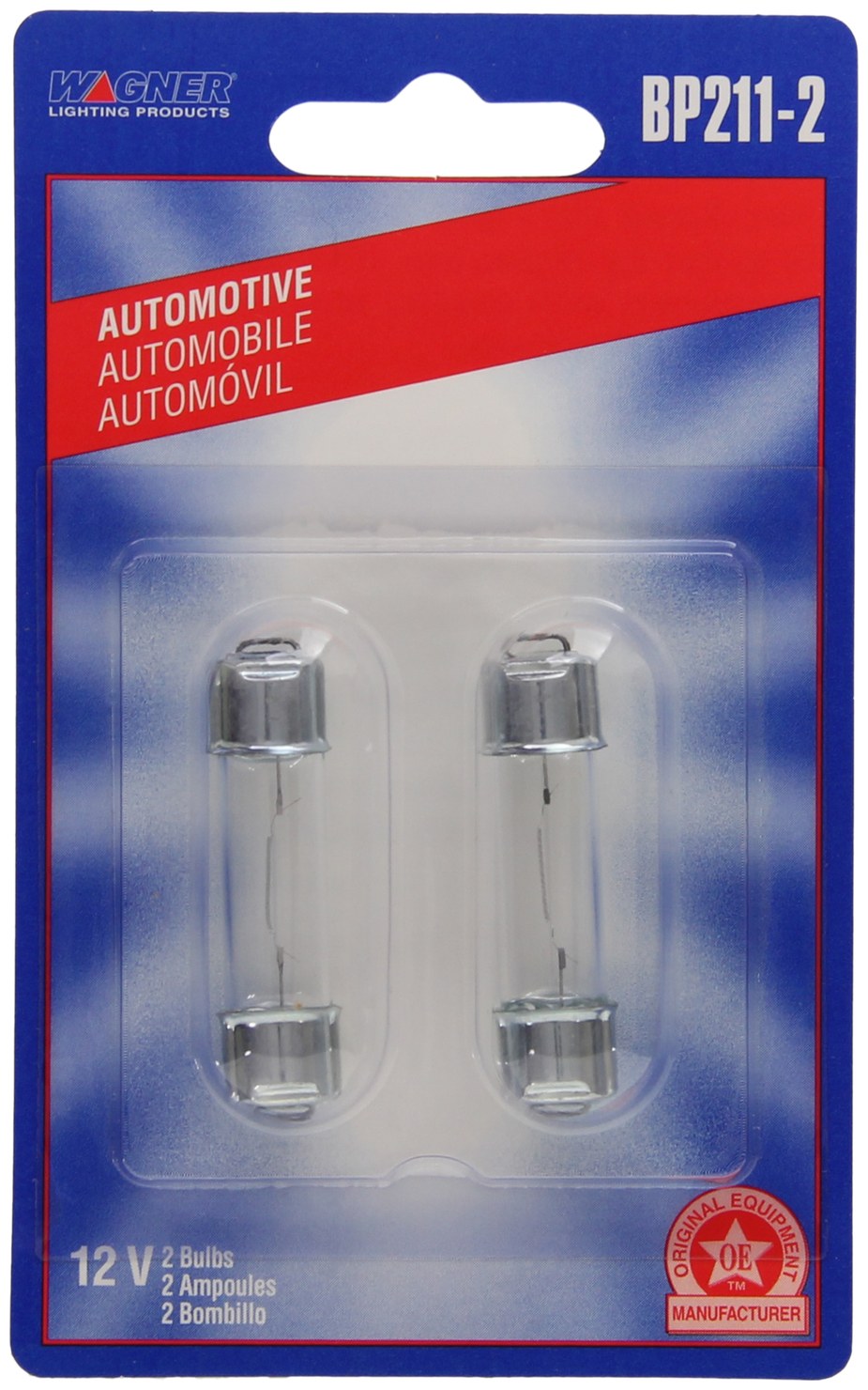 Wagner Turn Signal Indicator Light Bulb, Standard Series, 211-2, With Printed Circuit Board Socket, Miniature Lamp, Clear, Set of 2 – BP211-2
