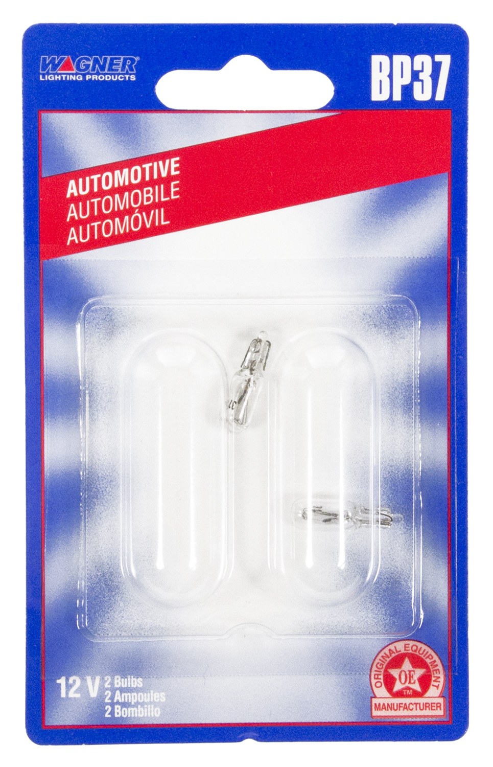 Wagner Instrument Panel Light Bulb, Standard Series, 37, Clear, Set of 2, Blister Pack – BP37