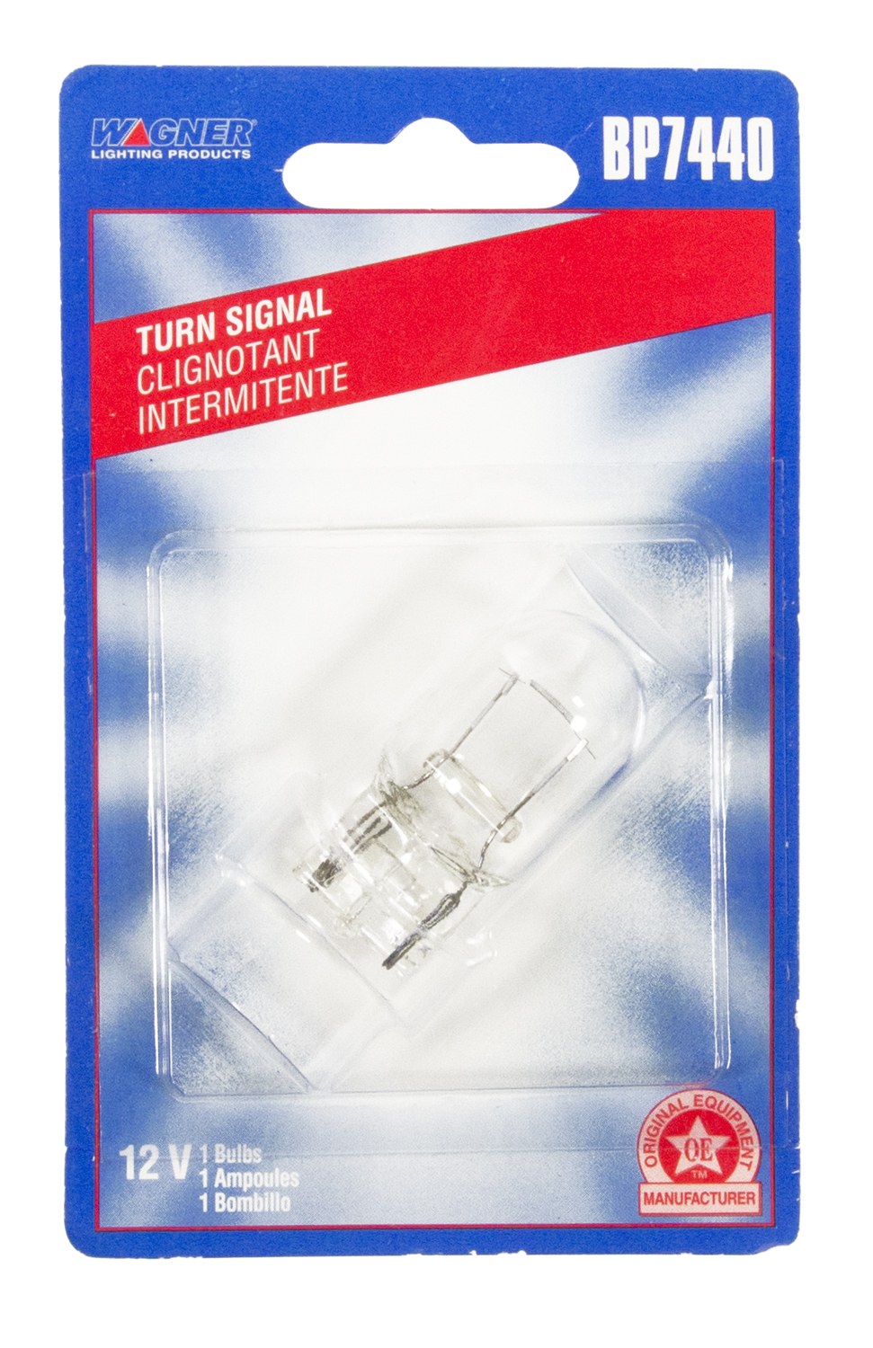 Wagner Turn Signal Light Bulb, Standard Series, 7440, Clear, Single, Blister Pack – BP7440