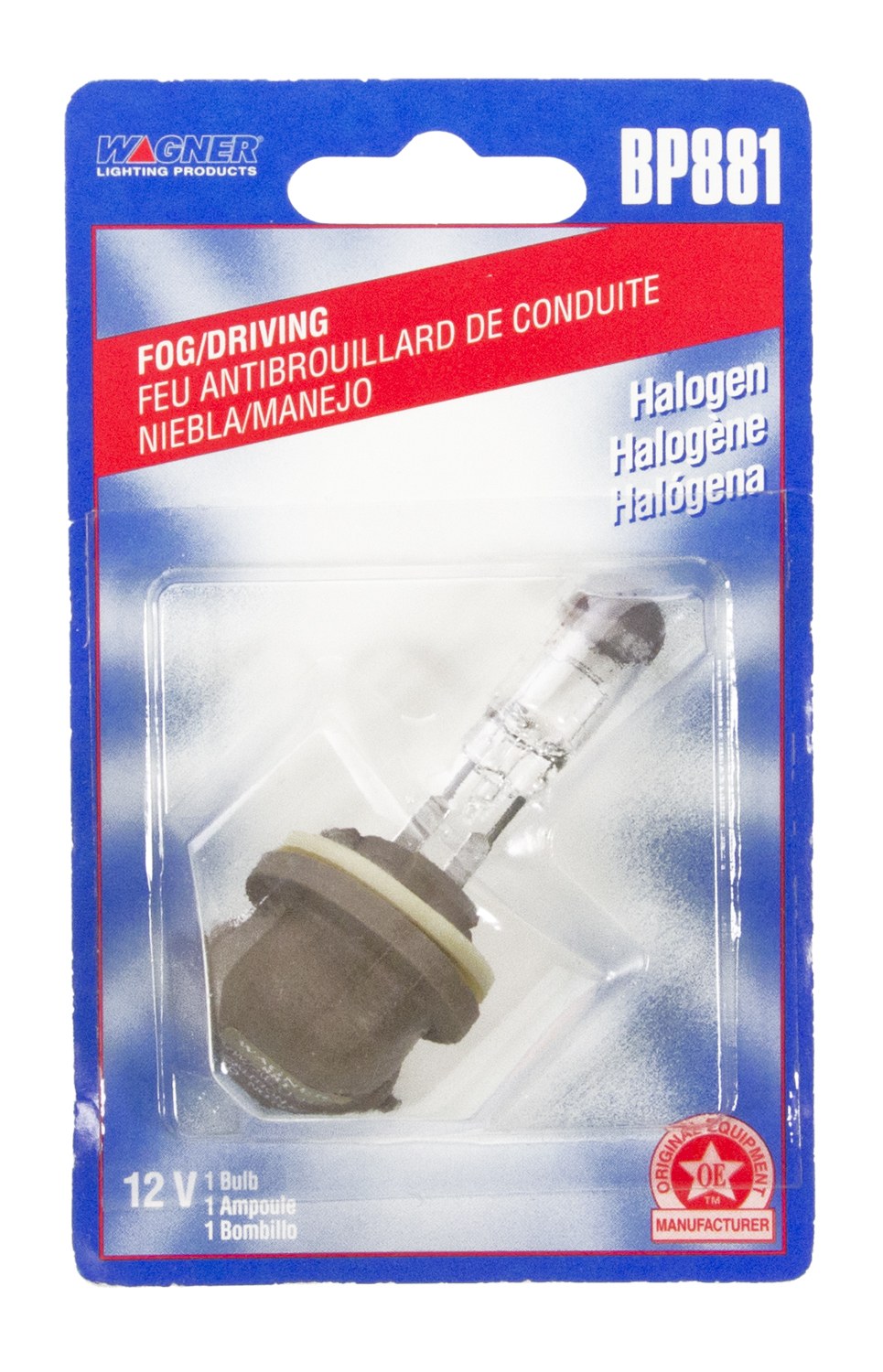 Wagner Driving/ Fog Light Bulb, Standard Series, 881, Halogen, Clear, Single – BP881