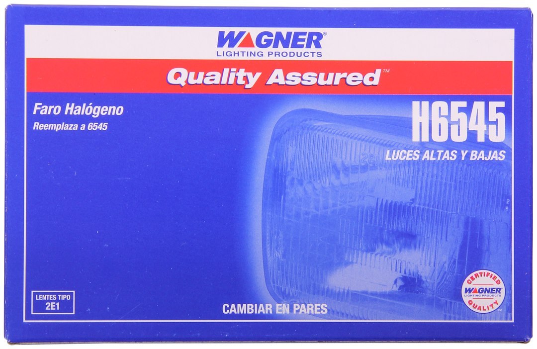 Wagner Headlight Bulb, Standard Series, H6545, Halogen Bulb, 65 Watt, 5.08 Amp Draw, 12.8 Volt, Clear Beam Color, Single – H6545