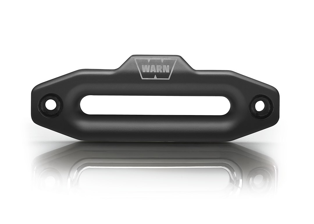 WARN Industries Winch Fairlead, Hawse Style, For Zeon Premium Winches, 1 Inch Thickness, Black, Forged Billet Aluminum – 100333