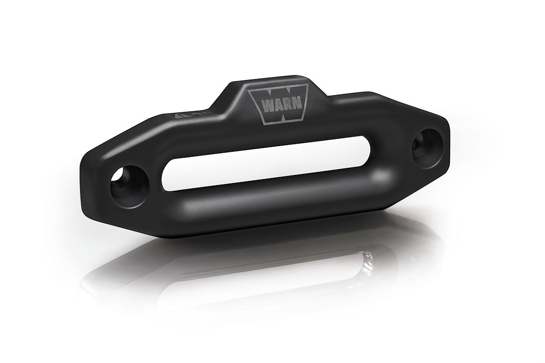 WARN Industries Winch Fairlead, Hawse Style, For Zeon Premium Winches, 1 Inch Thickness, Black, Forged Billet Aluminum – 100333