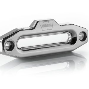WARN Industries Winch Fairlead, Hawse Style, For Zeon Premium Winches, 1 Inch Thickness, Polished, Forged Billet Aluminum – 100334