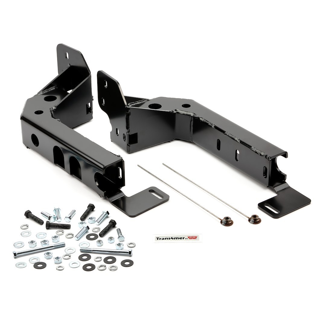 WARN Industries Winch Mount Installation Kit, For Mounting Warn Gen II Trans4mer Mid-Frame Winch Mounts, Includes Nuts/ Bolts/ Bracketry – 100836