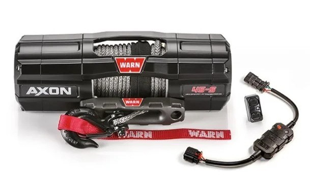 WARN Industries Winch, Axon, Vehicle Mounted, Large Atvs and Side by Sides, Waterproof, 12 Volt, 4500 Pound Line Pull Capacity – 101140