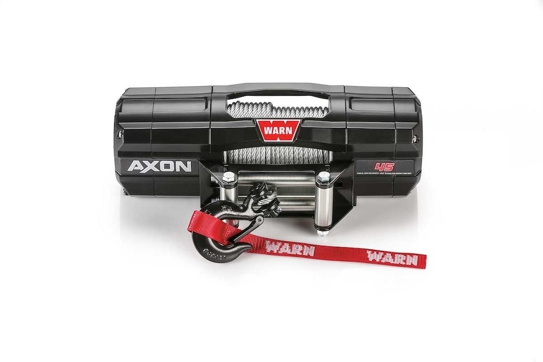 WARN Industries Winch, Axon, Vehicle Mounted, Large Atvs and Side by Sides, Waterproof, 12 Volt, 4500 Pound Line Pull Capacity – 101145