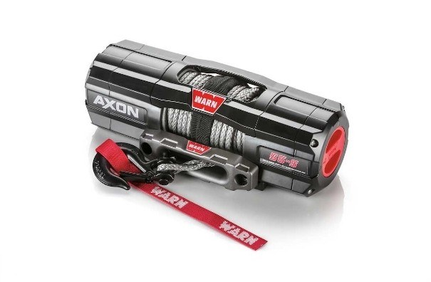 WARN Industries Winch, Axon, Vehicle Mounted, Large Atvs and Side by Sides, Waterproof, 12 Volt, 5500 Pound Line Pull Capacity – 101150