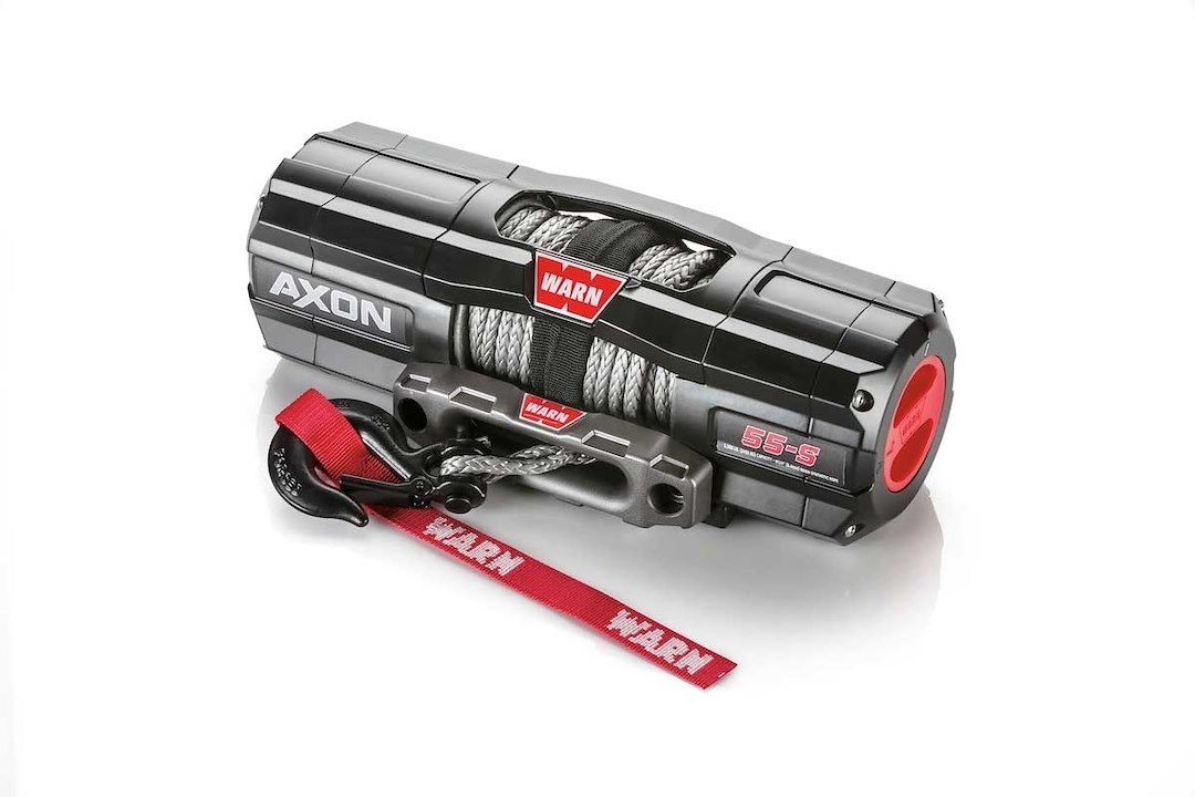 WARN Industries Winch, Axon, Vehicle Mounted, Large Atvs and Side by Sides, Waterproof, 12 Volt, 5500 Pound Line Pull Capacity – 101150
