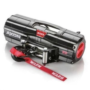 WARN Industries Winch, Axon, Vehicle Mounted, Large Atvs and Side by Sides, Waterproof, 12 Volt, 5500 Pound Line Pull Capacity – 101155