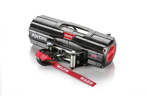WARN Industries Winch, Axon, Vehicle Mounted, Large Atvs and Side by Sides, Waterproof, 12 Volt, 5500 Pound Line Pull Capacity – 101155