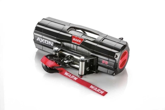 WARN Industries Winch, Axon, Vehicle Mounted, Large Atvs and Side by Sides, Waterproof, 12 Volt, 5500 Pound Line Pull Capacity – 101155