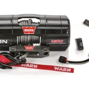 WARN Industries Winch, Axon, Vehicle Mounted, Large Atvs and Side by Sides, Waterproof, 12 Volt, 4500 Pound Line Pull Capacity – 101240