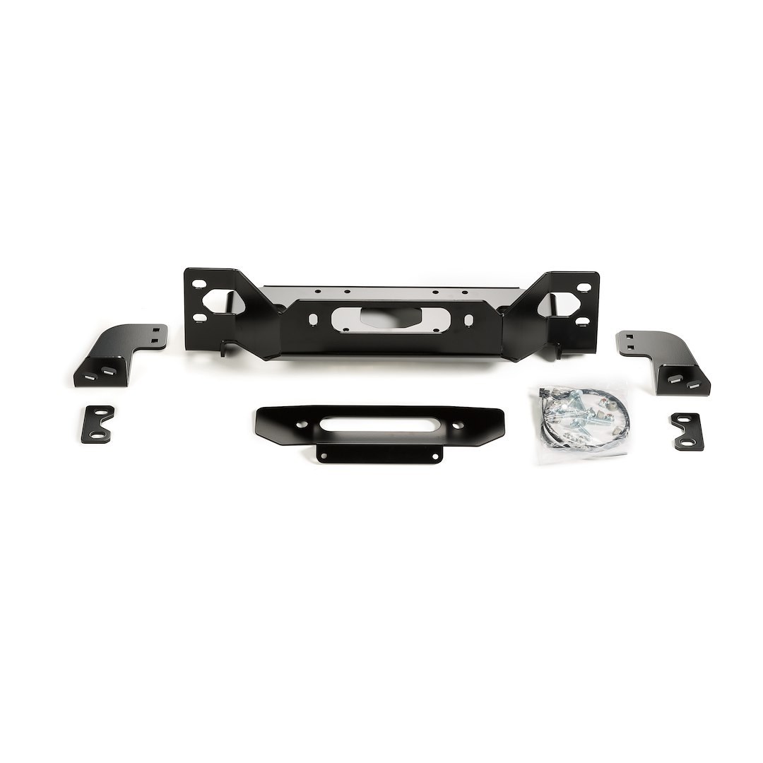 WARN Industries Winch Mount, For Use with Zeon/ Zeon Platinum/ Vr/ M8/ XD9 Winches, Fixed Mount, Powder Coated, Black – 101255