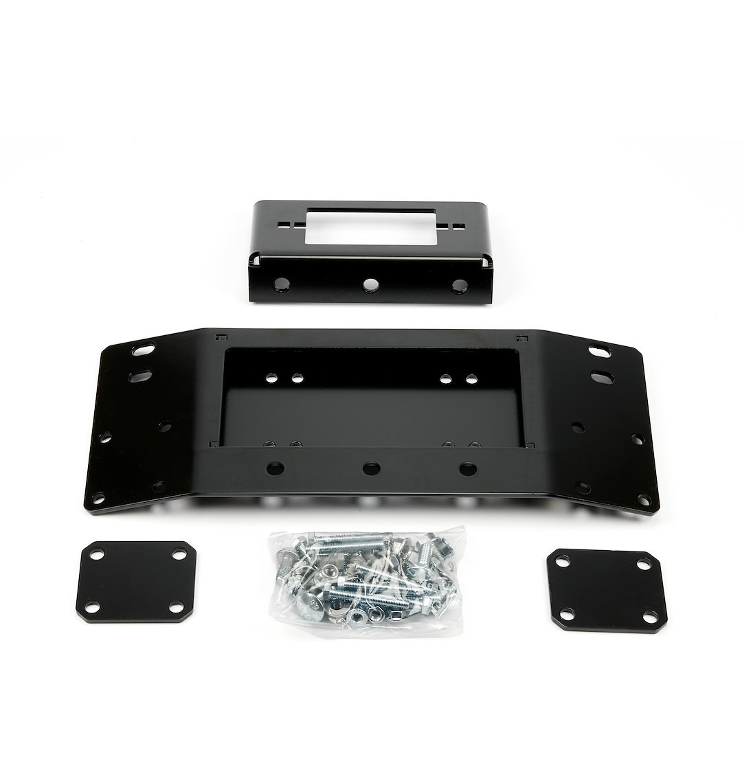 WARN Industries Winch Mount, For 4000 to 4500 Pound Winches, Fixed Mount, Powder Coated, Black – 101260