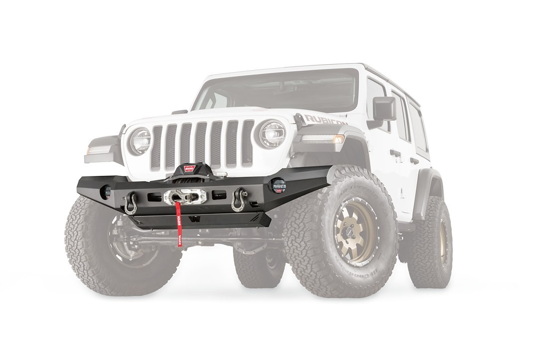 WARN Industries Bumper, Elite Series, Full Width Version, One Piece Design, Direct-Fit, Mounting Hardware Included, Without Grille Guard – 101335