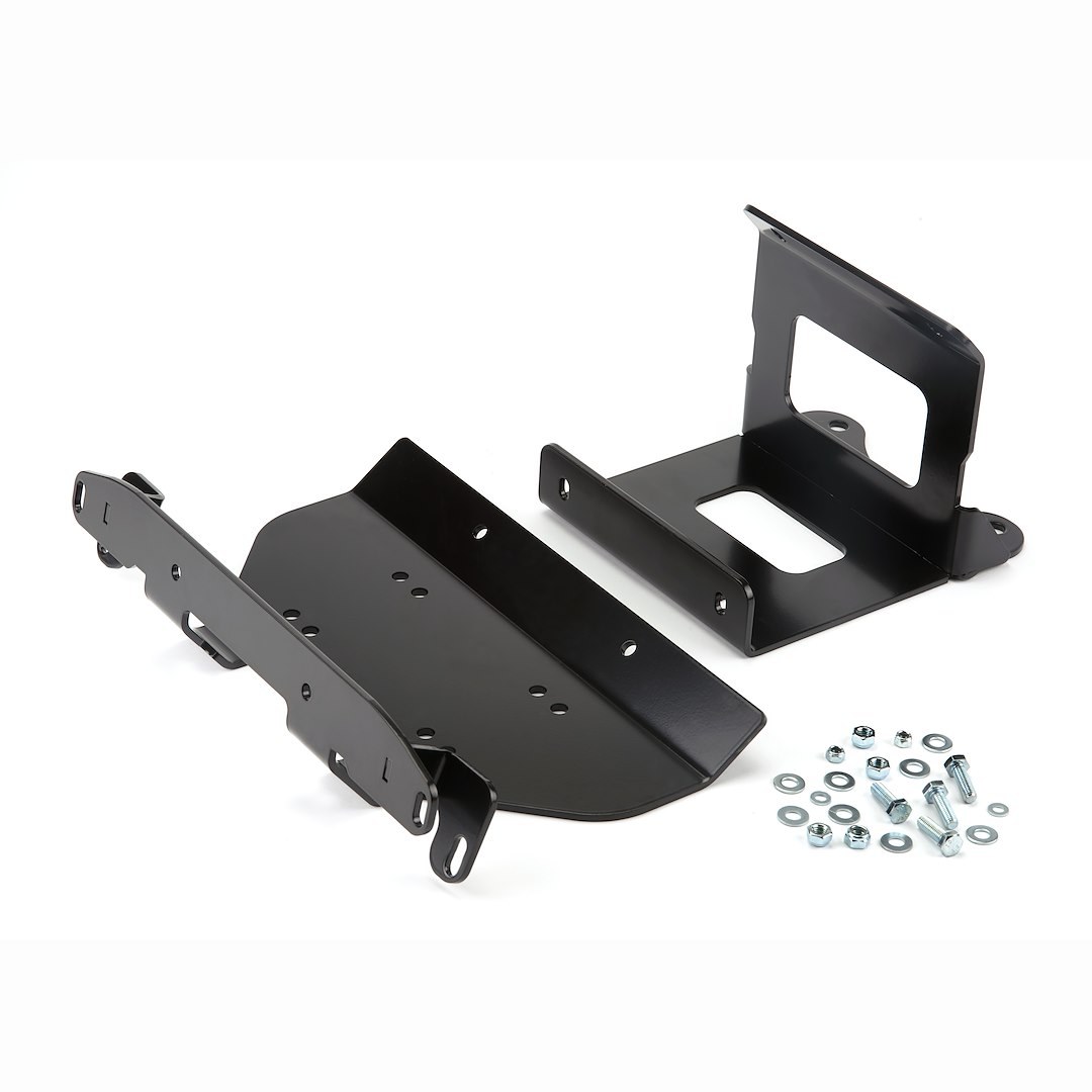 WARN Industries Winch Mount, For Vrx 25/ Vrx 35/ Vrx 45/ Axon 35/ Axon 45/ Axon 45RC/ Axon 55 Winches, Fixed Mount, Powder Coated, Black – 101394
