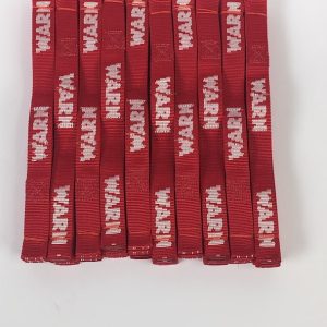 WARN Industries Winch Hook Strap, Red, Warn Logo, Pack of 100 – 101554