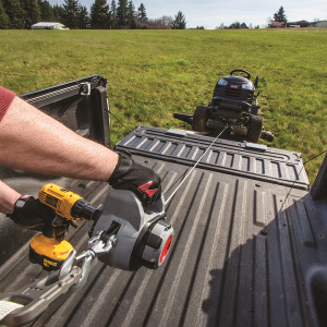 WARN Industries Winch, Portable, Powered by Standard Portable Drill, 750 Pound Line Pull Capacity, 40 Foot Synthetic Rope, Hawse Fairlead – 101575