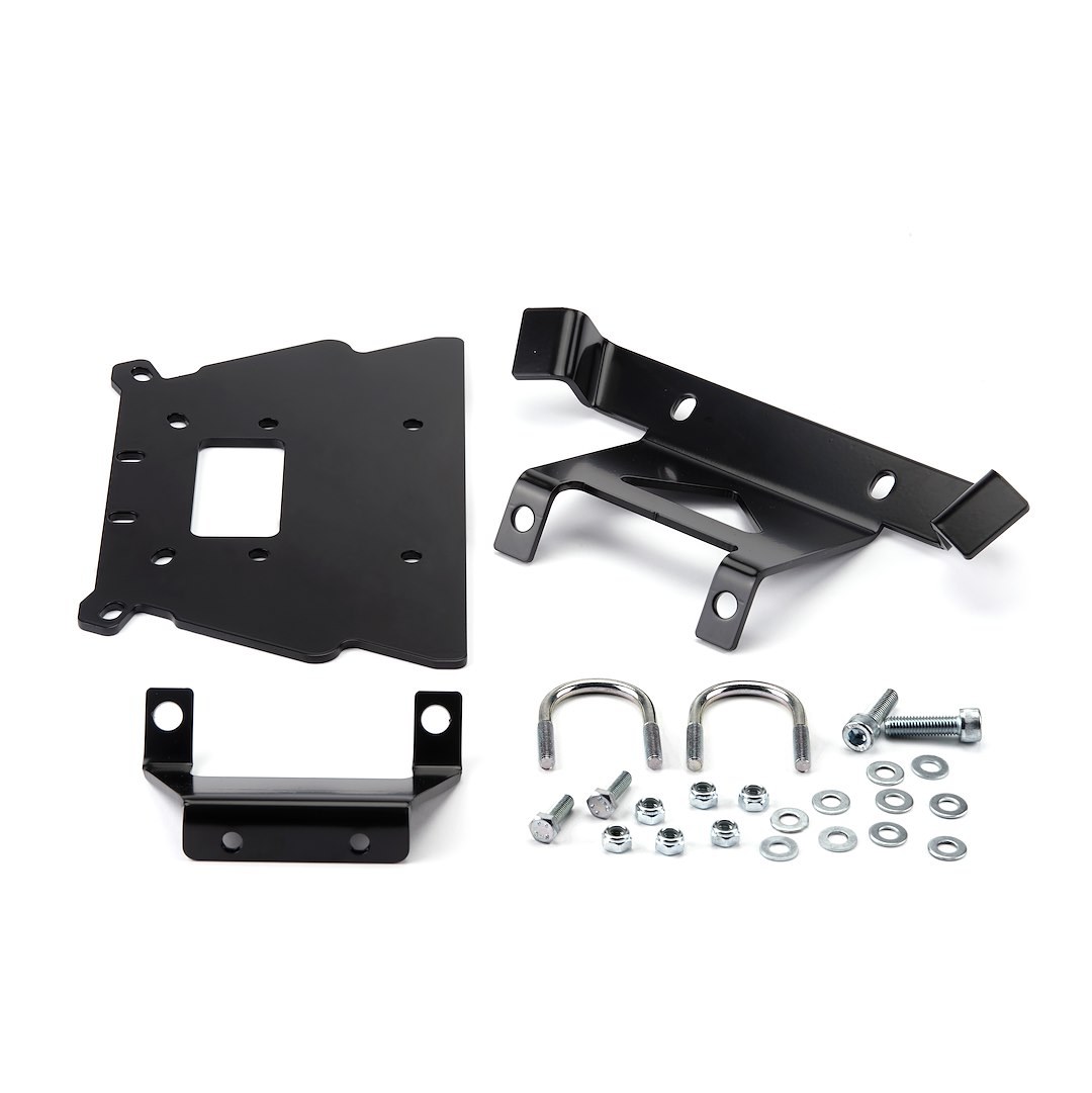 WARN Industries Winch Mount, For Vrx 25 and Vrx 35 Winches, Fixed Mount, Powder Coated, Black – 101672