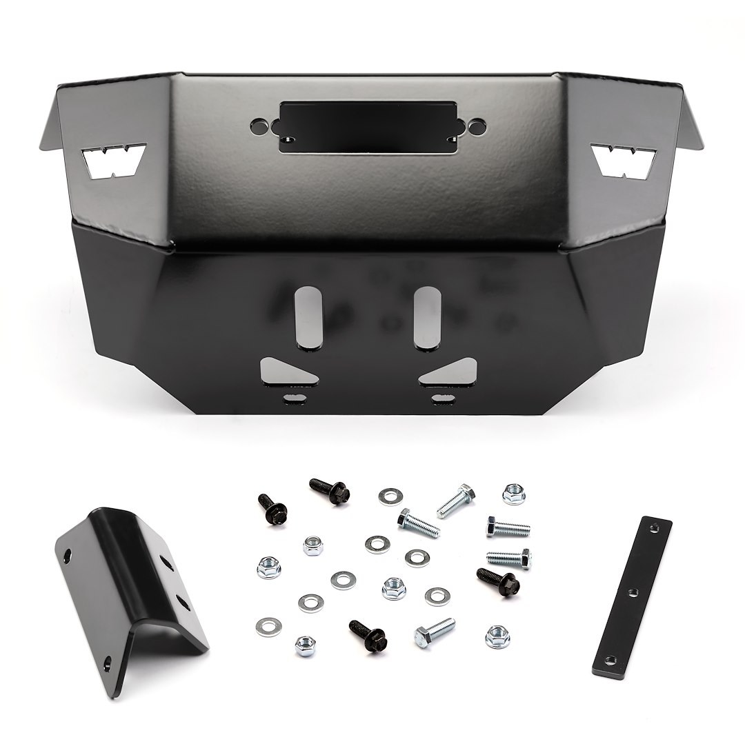 WARN Industries Winch Mount, Retains Factory Bumpert, Powder Coated Black Steel – 101690