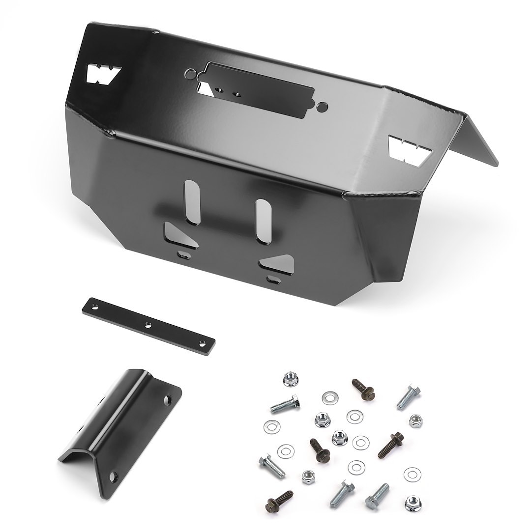 WARN Industries Winch Mount, Retains Factory Bumpert, Powder Coated Black Steel – 101690
