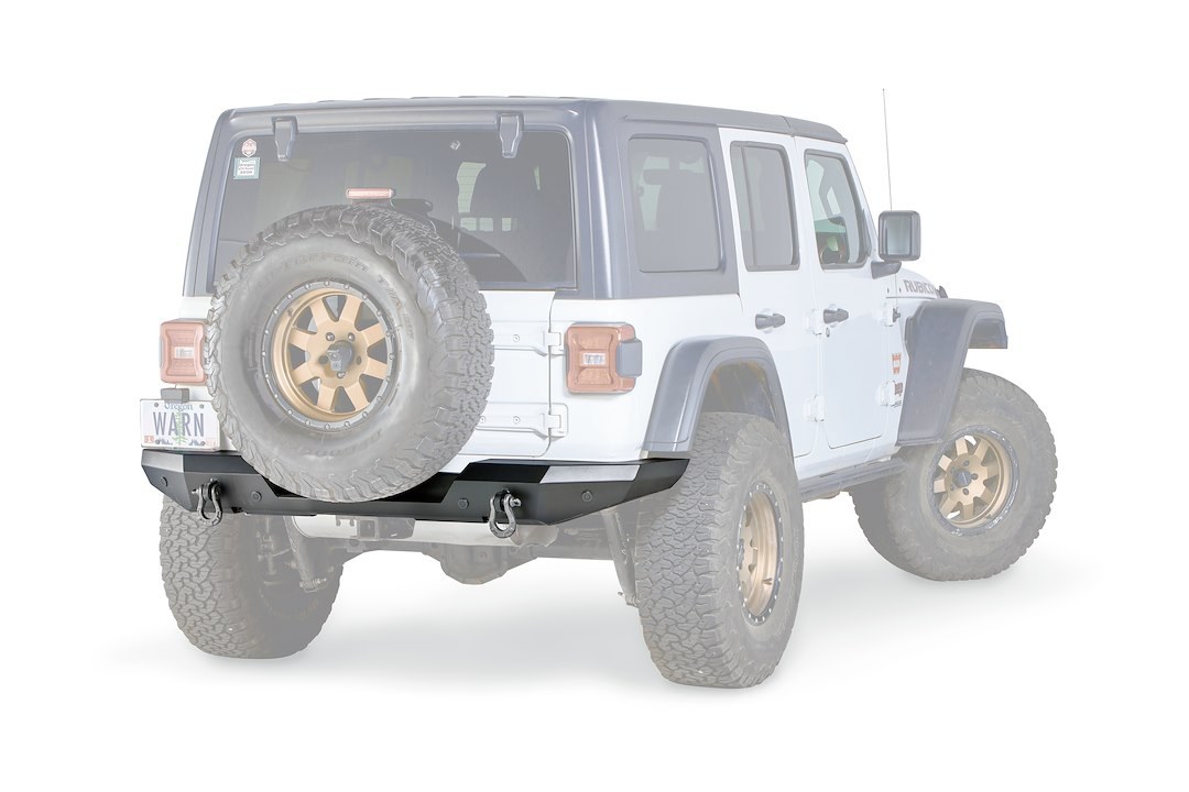 WARN Industries Bumper, Elite Series, One Piece Design, Direct-Fit, Mounting Hardware Included, With D-Ring Mounts, Without Light Cutouts – 102410