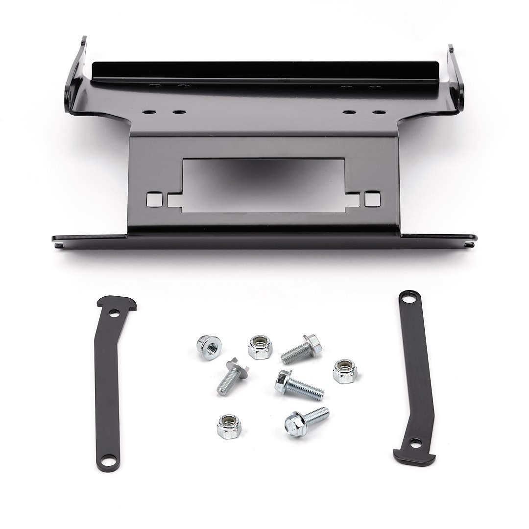 WARN Industries Winch Mount, For Vrx 25/ 35/ 45 and Axon 35/ 45/ 55/ 45RC Winches, Fixed Mount, Powder Coated, Black – 102600
