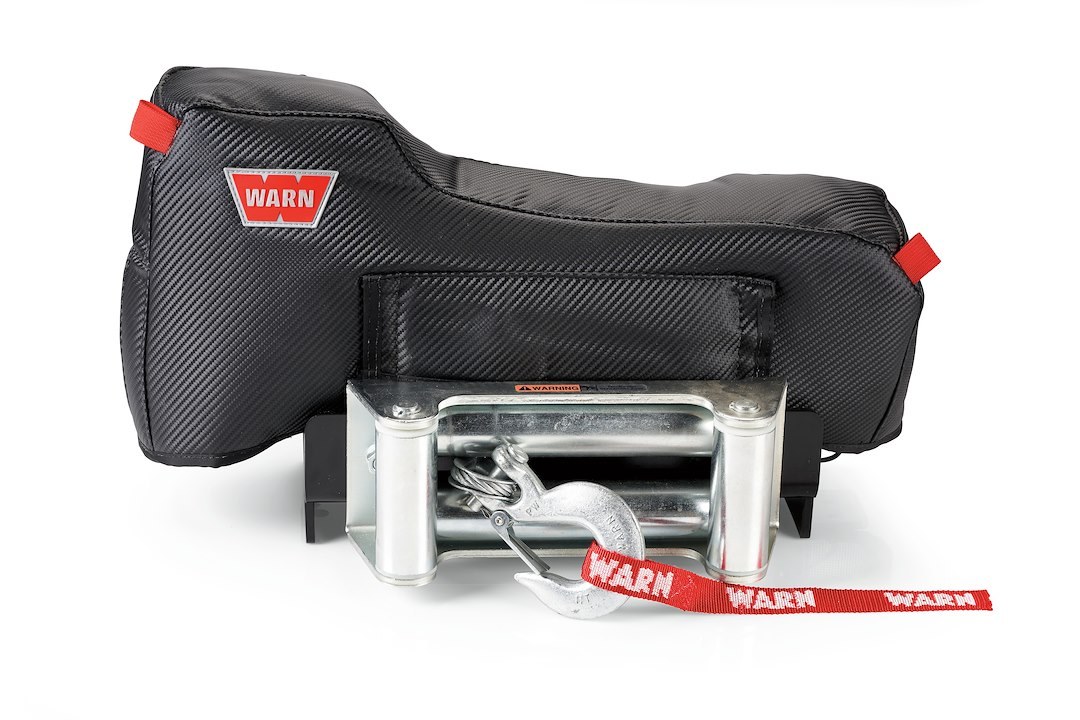 WARN Industries Winch Cover, Stealth, Fits M8/ XD9/ 9.5XP/ VR8000/ VR10000/ VR12000 Winches, Vinyl with Mesh Backing – 102641