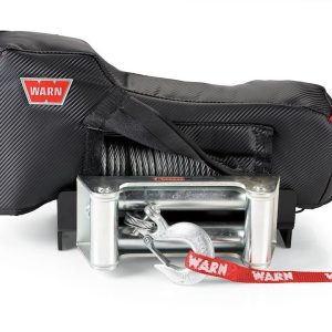 WARN Industries Winch Cover, Stealth, Fits M8/ XD9/ 9.5XP/ VR8000/ VR10000/ VR12000 Winches, Vinyl with Mesh Backing – 102641