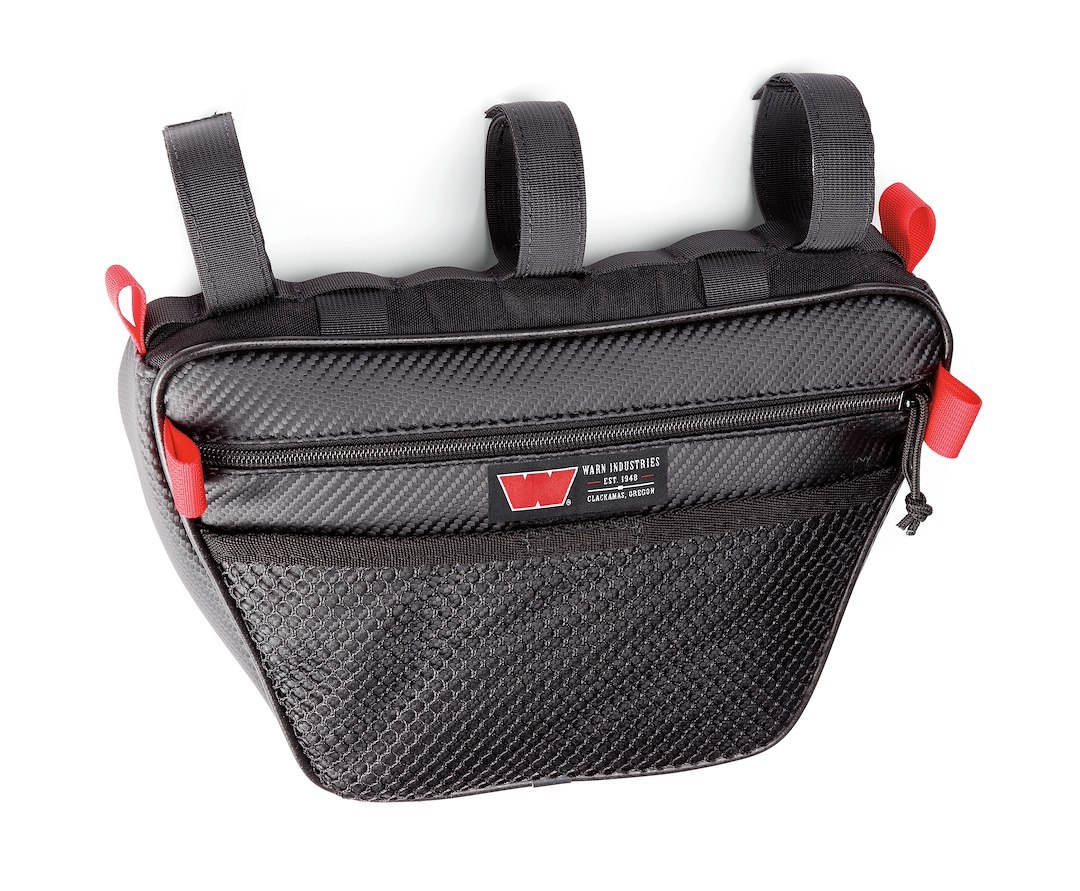 WARN Industries Gear Bag, Full Size, Attaches to Passenger Grab Handle, Black, Vinyl – 102644