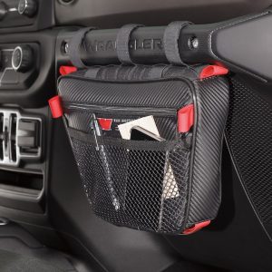 WARN Industries Gear Bag, Full Size, Attaches to Passenger Grab Handle, Black, Vinyl – 102644