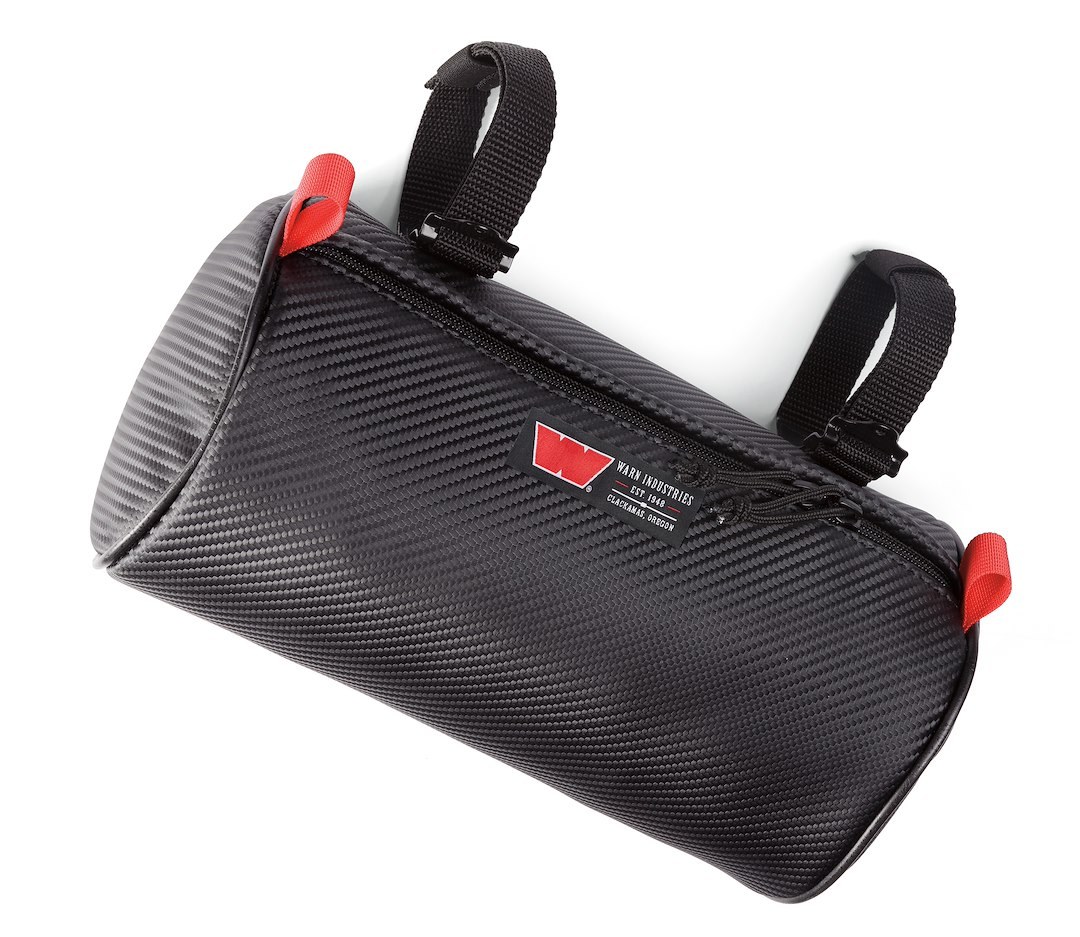 WARN Industries Gear Bag, Large Cylinder, Attached to Roll Bar, Black, Vinyl – 102652