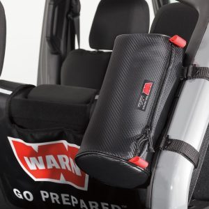 WARN Industries Gear Bag, Large Cylinder, Attached to Roll Bar, Black, Vinyl – 102652