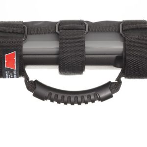WARN Industries Interior Grab Bar, Black, Rubber Grips Attach to Roll Bar with Nylon Straps, Set of 2 – 102653