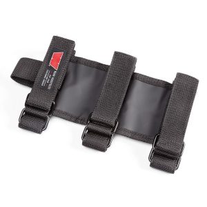 WARN Industries Fire Extinguisher Mount, Roll Bar Mount, 3 Velcro Straps, Holds 1 Pound to 5 Pound Bottle, Black, Vinyl – 102656