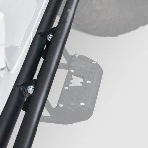 WARN Industries Rocker Panel Guard, Rock Sliders, Powder Coated, Black, Steel, Set of 4 – 102740