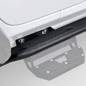 WARN Industries Rocker Panel Guard, Rock Sliders, Powder Coated, Black, Steel, Set of 4 – 102740