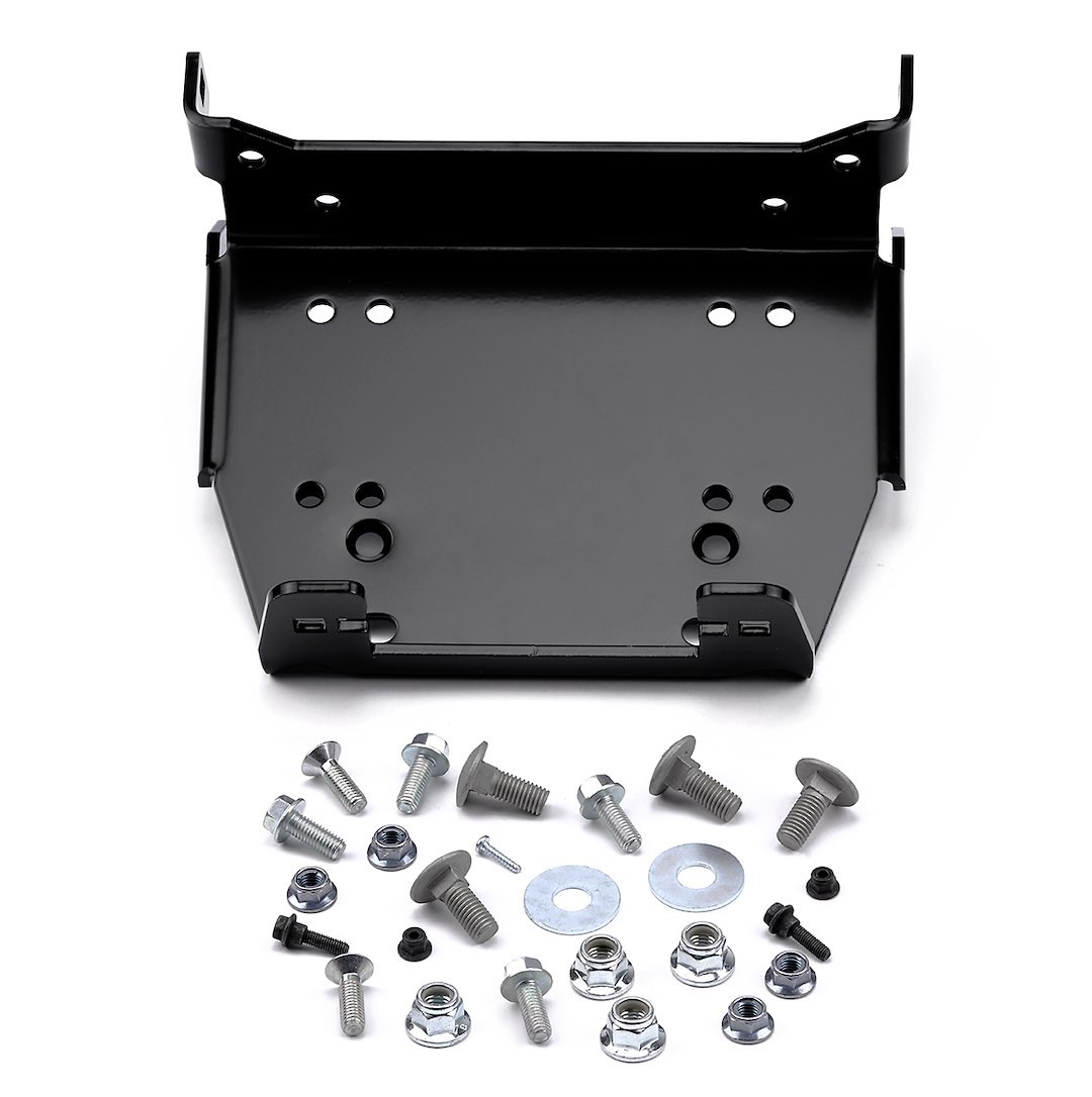 WARN Industries Winch Mount, For 4500 to 5500 Pound Winches, Fixed Mount, Powder Coated, Black – 102920